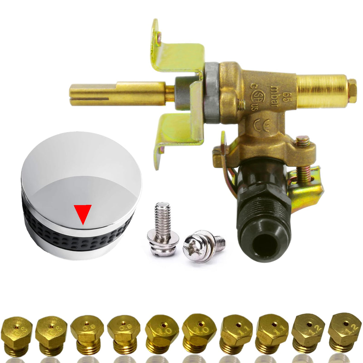 58000 BTU Natural Gas Control Valve & Gas Tube Assembly - Image 1