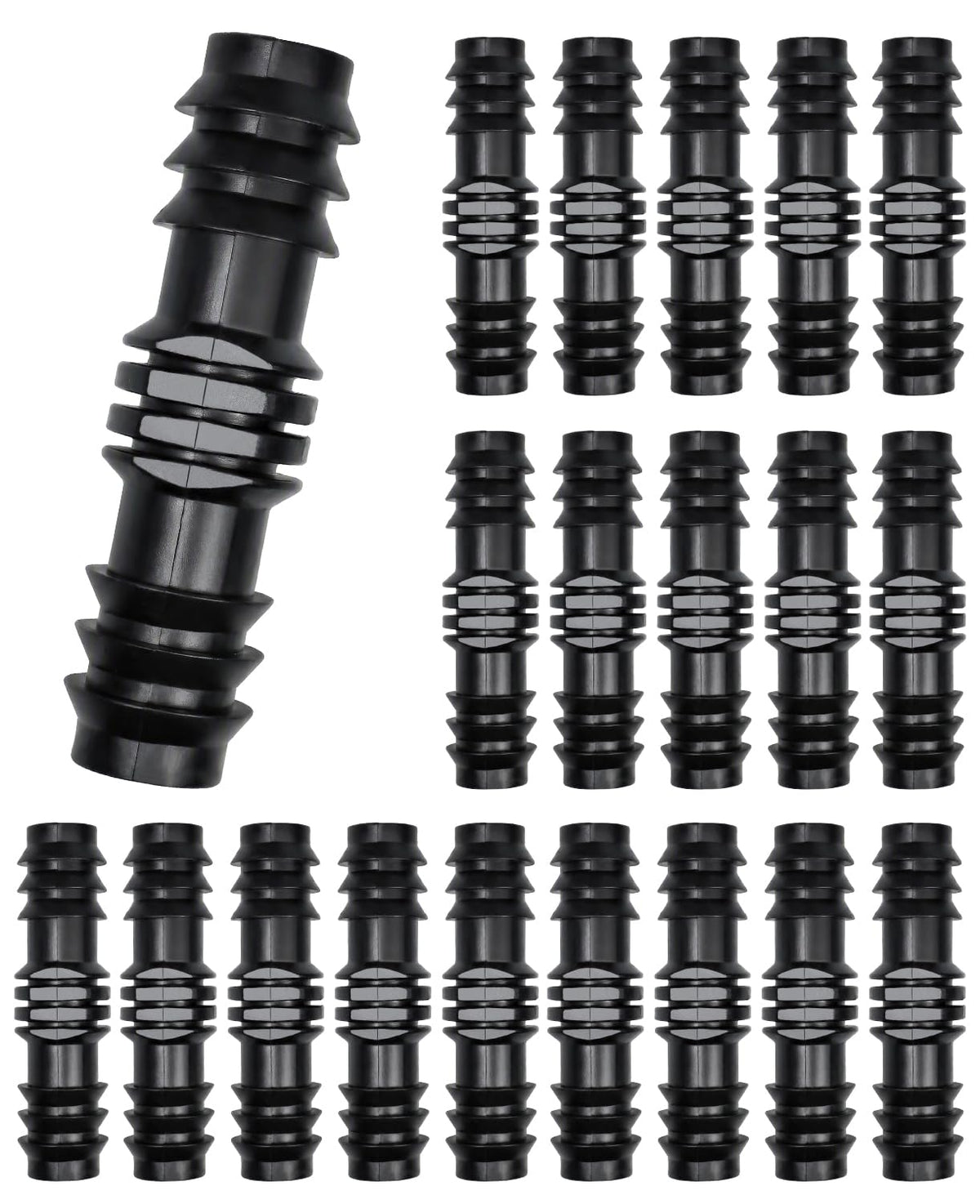 20 PCS Drip Irrigation Fittings Kits Barbed Coupling Connectors - Image 1