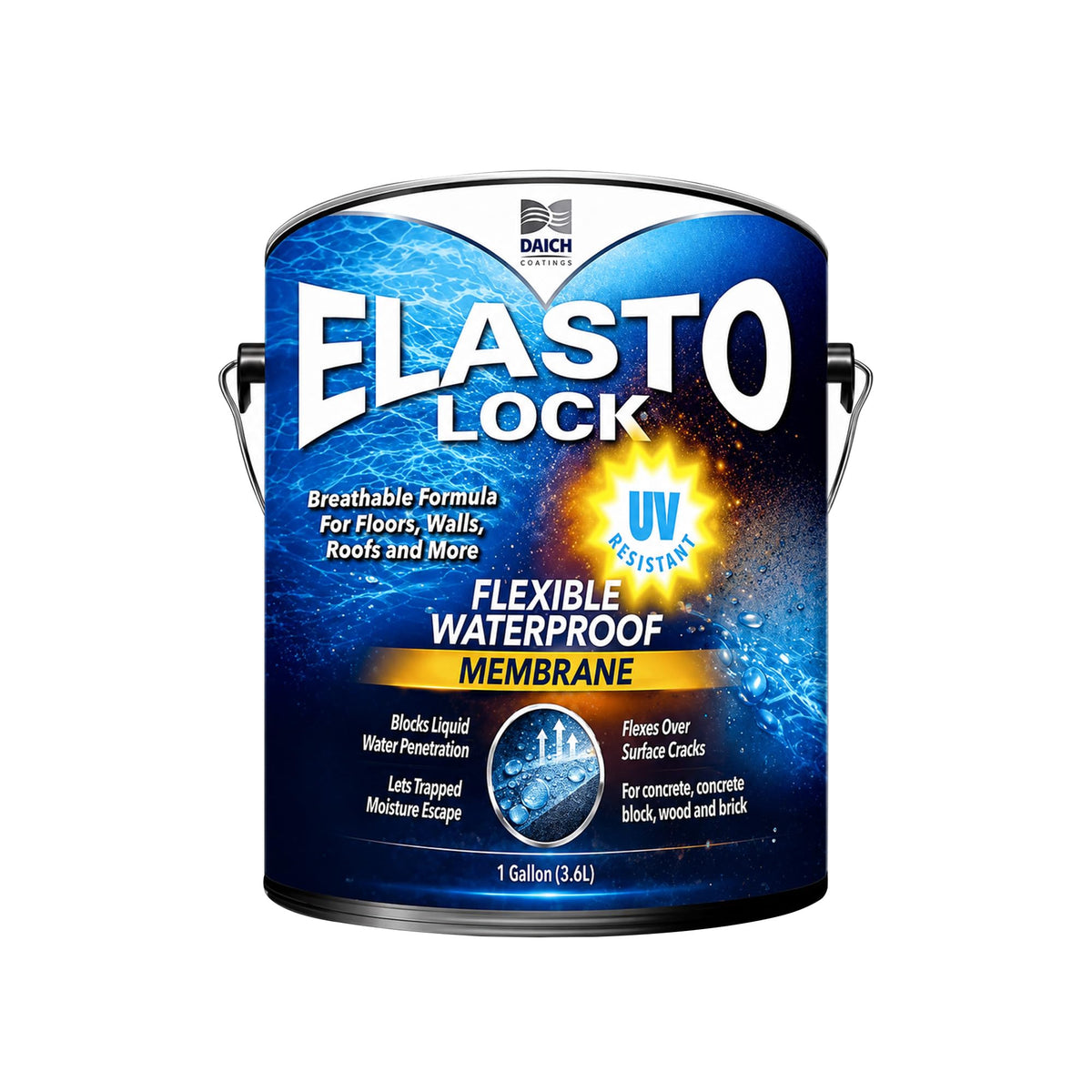 ElastoLock Waterproof Membrane Coating 1 Gallon, Exterior - Image 1