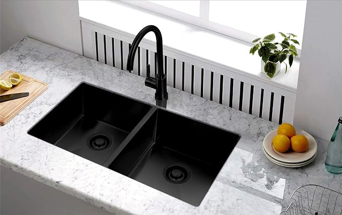 LQS Kitchen Sink Garbage Disposal Flange and Sink Stopper, fit 3-1/2 Inch Standard Sink Drain Hole Color Black