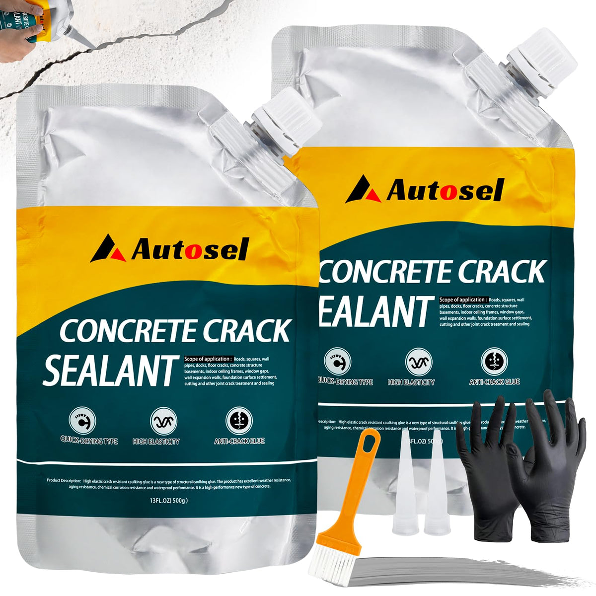 Concrete Crack Filler, Self-Leveling Waterproof Cement | Home Repair - Image 1