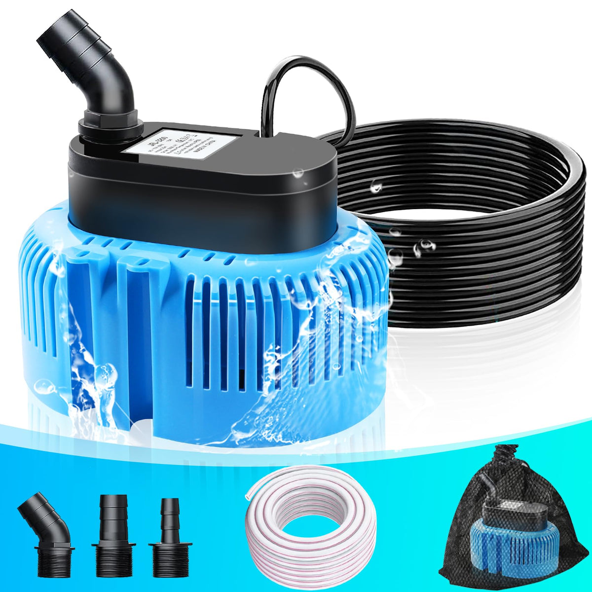 DeeprBetter Above Ground Pool Cover Pump, Submersible Water|Sump - Image 1