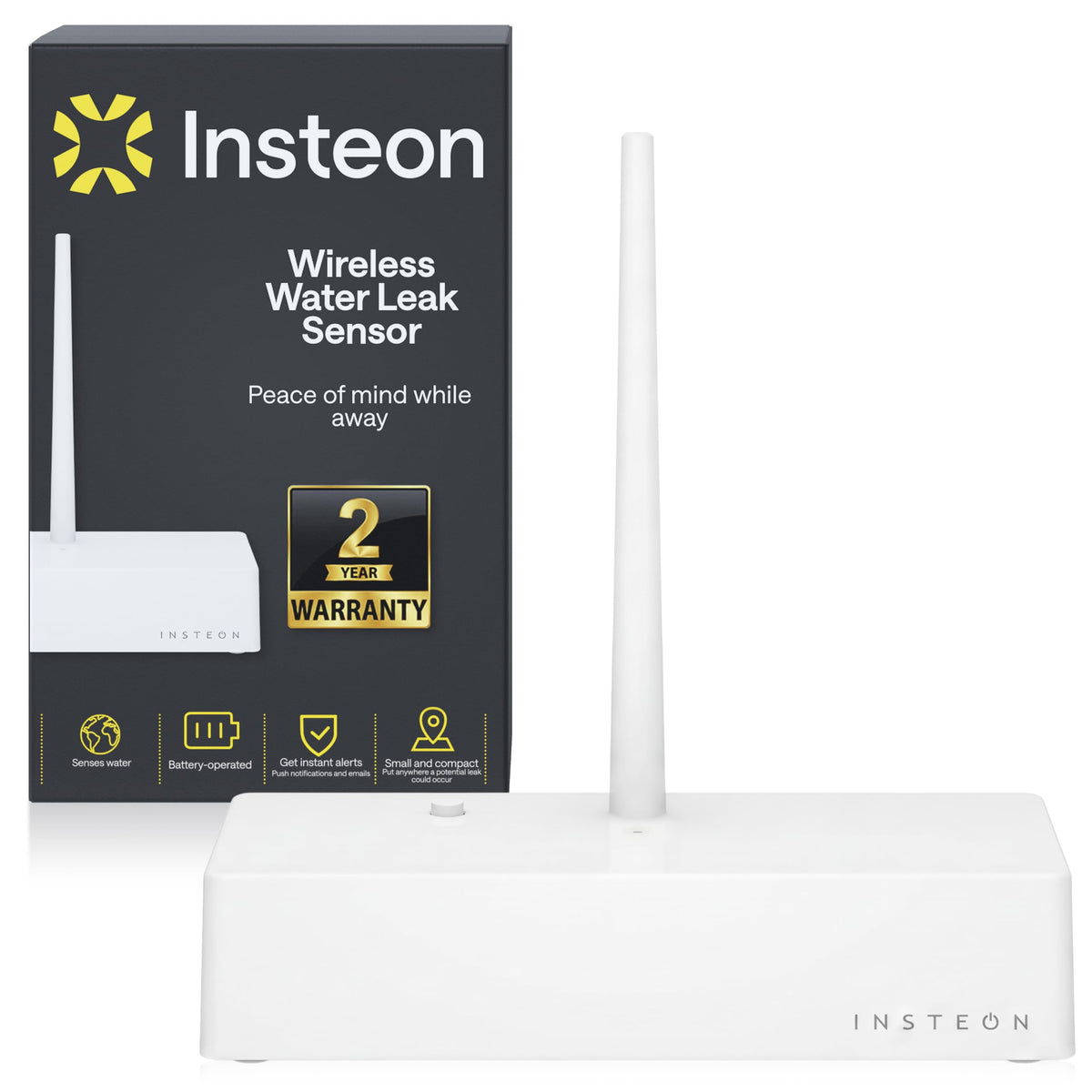 Insteon Water Leak Detector, Wireless Smart Water Alarm Sensor - Image 1