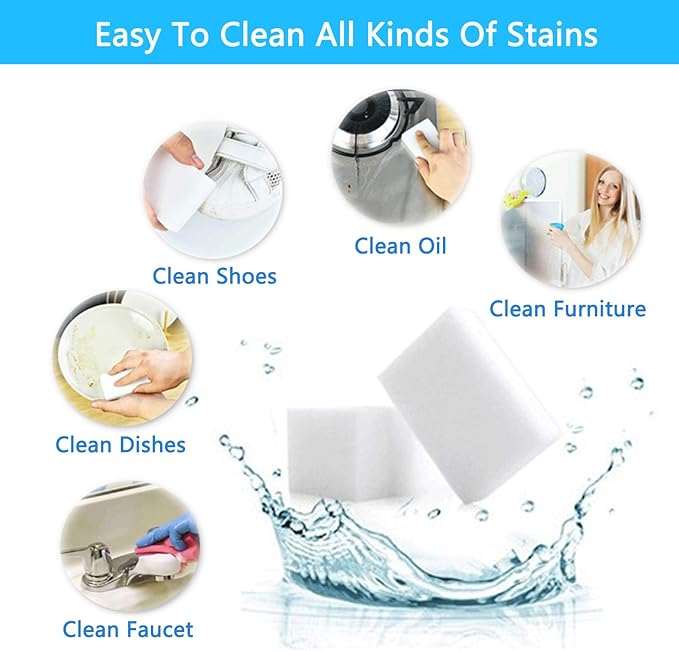280pc Melamine Sponge, Magic Sponge Eraser, Melamine Foam Spongen in Bulk, Not Easily Fall Apart, No Chemicals