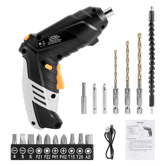 Cordless Electric Screwdriver Set, 3.6V 1300mAh Mini Power - Image 1
