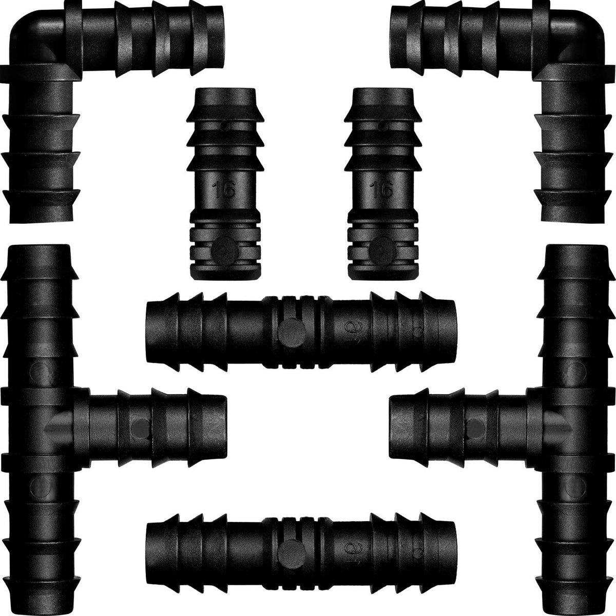 Maitys 8 Pcs 1/2 Inch Drip Irrigation Fitting Soaker Hose - Image 1