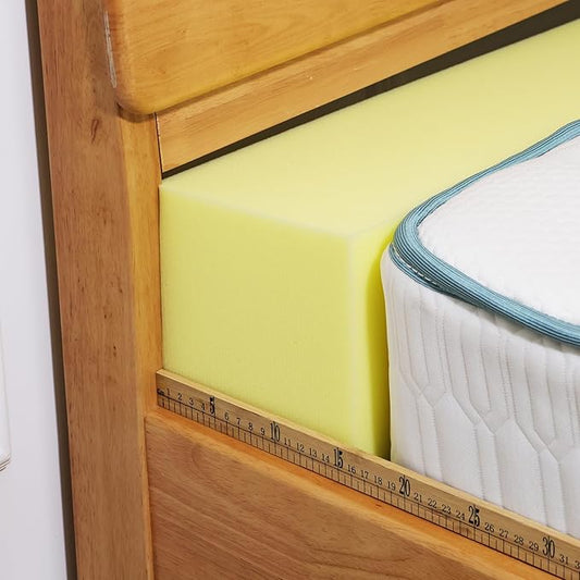 Bed Gap Filler, High Density Foam Mattress Extender for Headboard/Wall Gaps,2-Meter Extra Long Cut-to-Fit Yellow Foam Sponge Strip (78''x6''x6'')
