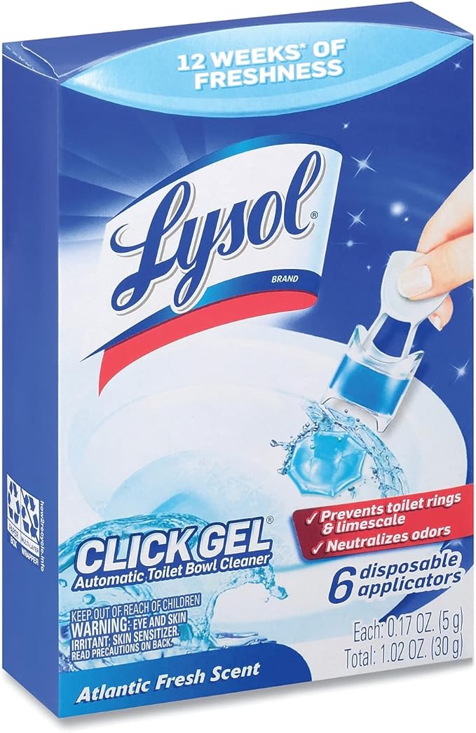 Lysol Click Gel Automatic Toilet Bowl Cleaner, Ocean Fresh Scent 6 ct