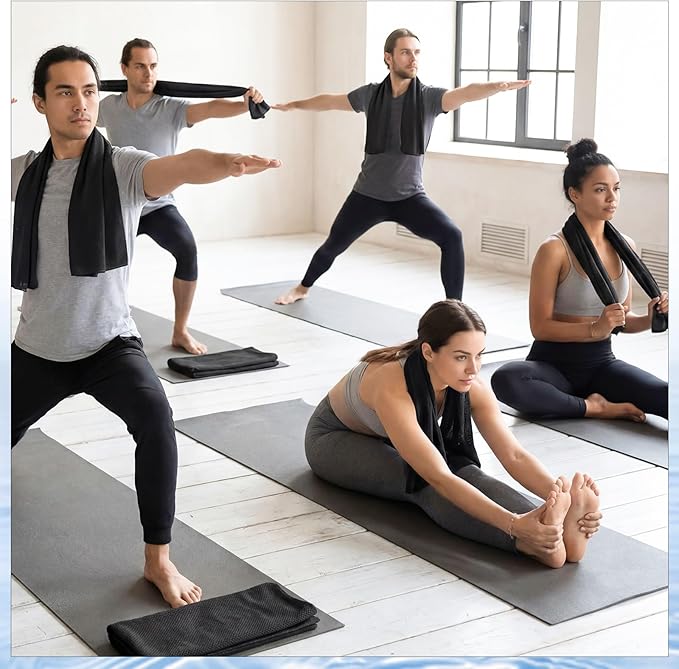 Honoson Cooling Towel Bulk - Neck & Face Cool Chilly Towels Microfiber Breathable Sport Sweat Rag for Gym, Yoga, Travel, Camping, Running, Outdoor