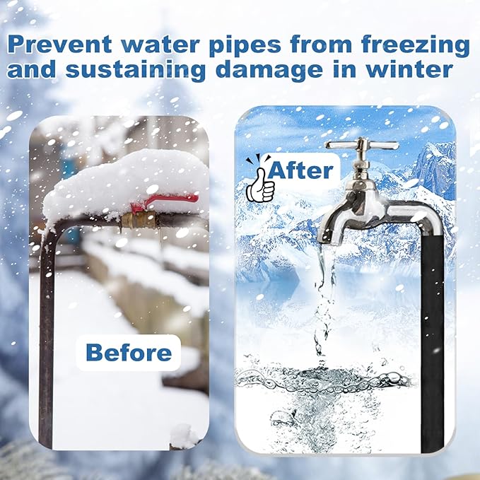Insulating Foam Pipe Covers, Outdoor Water Pipe Insulation Water Pipe Freeze Protection,Foam Tube Suitable for Outdoor and Indoor Water Pipe Pipeline(24 Pcs,1inch)