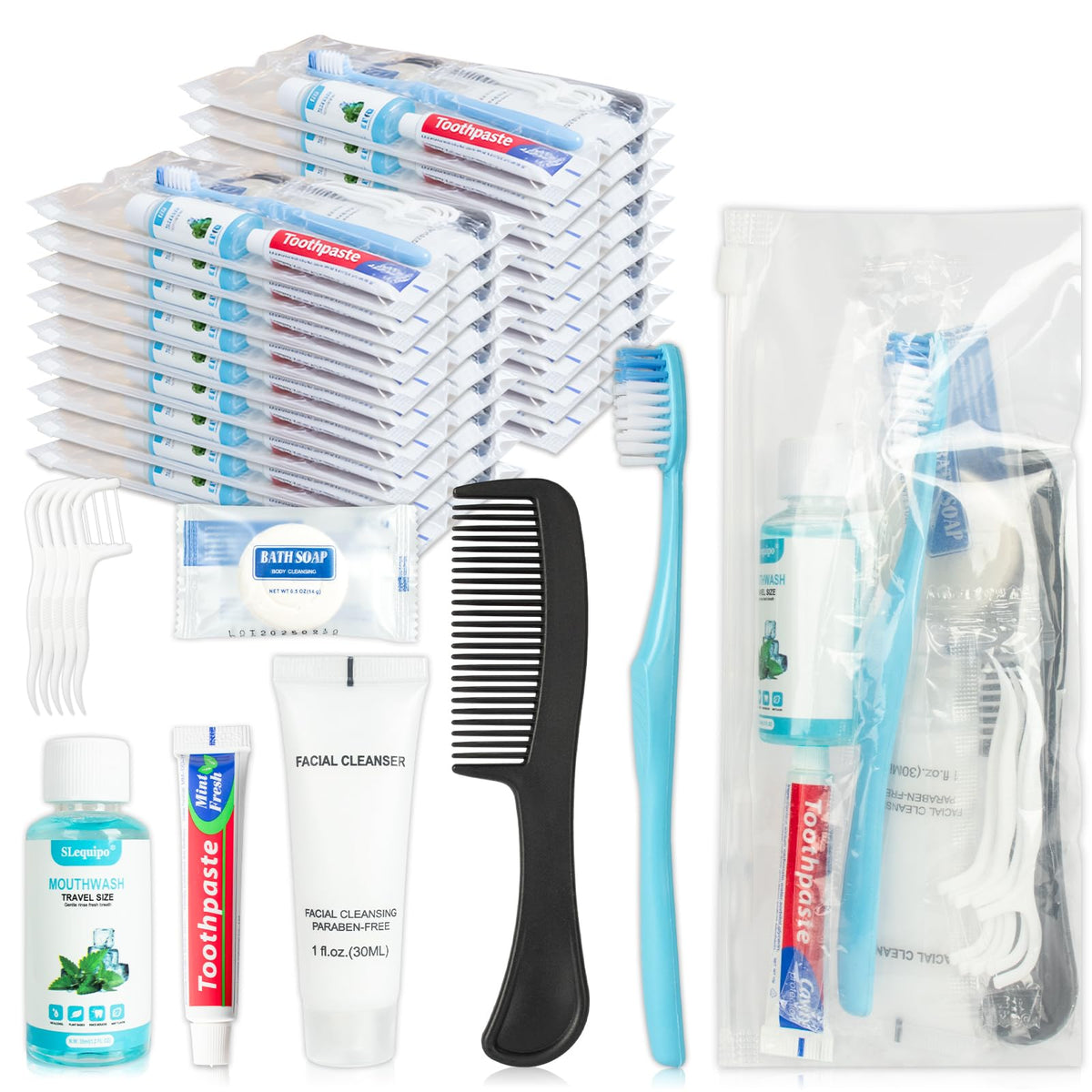 Travel Toothbrush Kit Bulk Individually Packed (5) - Image 1