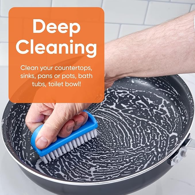 Superio Nail Scrubber Brush - All-Purpose Stiff Cleaning Brush for Fingernails, Toe, Foot & Hands - 24 Pack