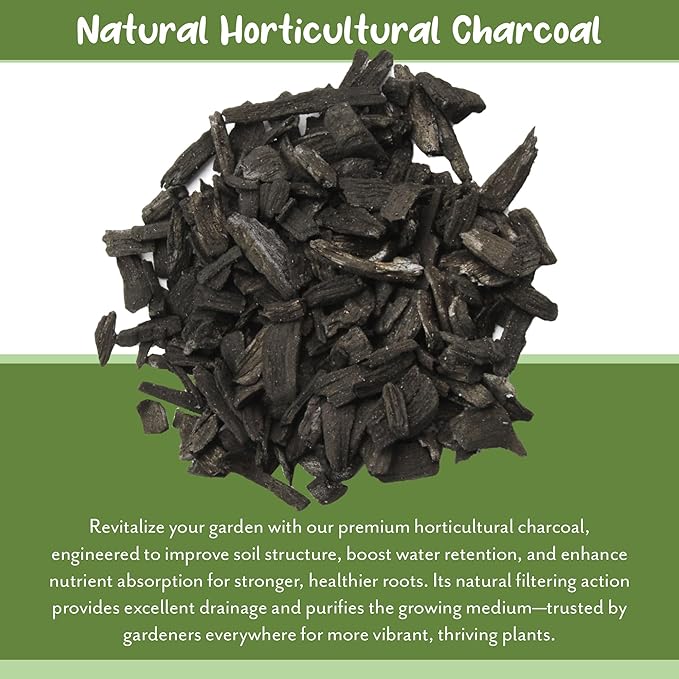 Soil Sunrise Horticultural Charcoal for Indoor Plants (30 Quarts) Hardwood Soil Additive for Orchids, Terrariums, and Gardening