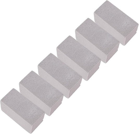 AUNMAS 6PCS Pool Pumice Stones, PVC Blocks for Hard Water Scale Calcium Deposits, with Long Lasting Performance, for Kitchen Sink Toilet Bowl Bathtub Shower Tile (L)