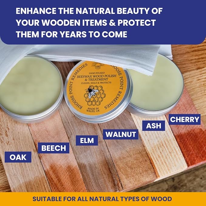 Beeswax Furniture Polish & Conditioner for Wood (Orange 3.4 Fl Oz) Enhances the Natural Beauty of Oak Pine Beech & More Seals & Protects for a Perfect Finish Bees Wax Polish Protects & Enhances