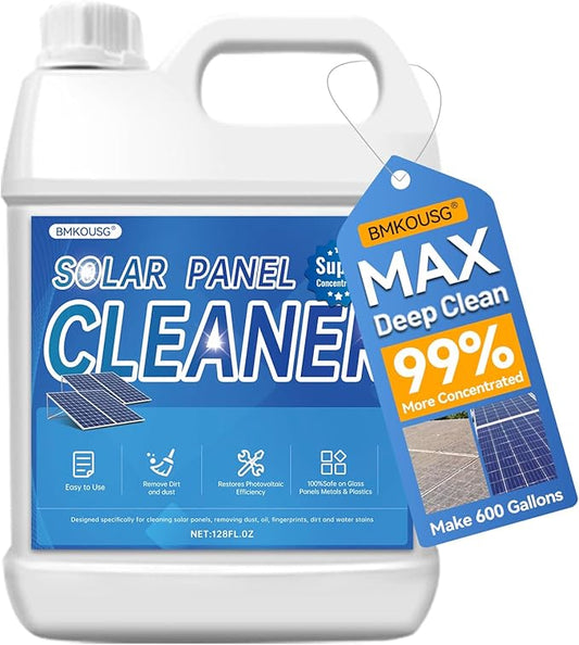 Solar Panel Cleaner Super Industrial Grade Concentrated Solar Panel Cleaning - Streak-Free & Fast Dry Remove Oils, Rust Stains, Dust, Droppings (3.8 KG)