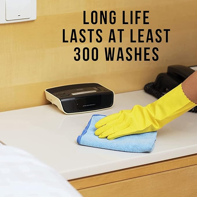 Taski Diversey D7524118 MyMicro Commercial Microfiber Cleaning Cloth, Bulk Cleaning Towels for Housekeeping - Reusable & Lint Free - Large 14 Inch x 14 Inch, Yellow, Pack of 20
