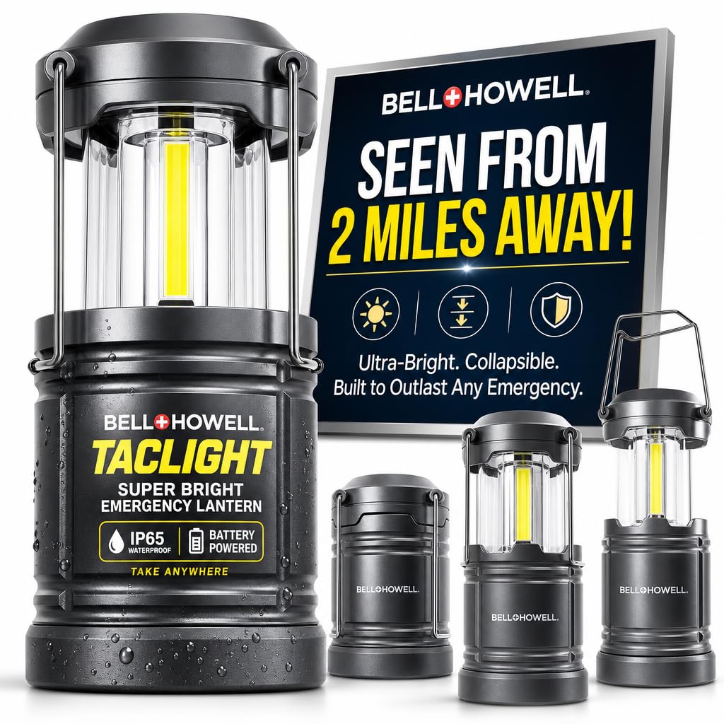 TACLIGHT Multipurpose Camping Lanterns, 4 Pack, Battery Powered - Image 1