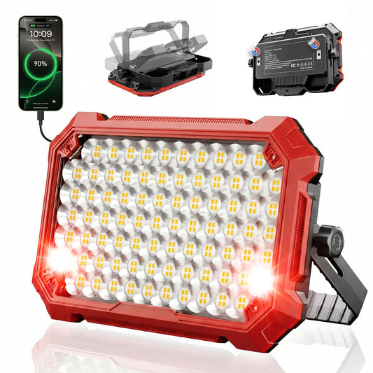 LED Portable Work Light，13000mAh Rechargeable Magnetic - Image 1