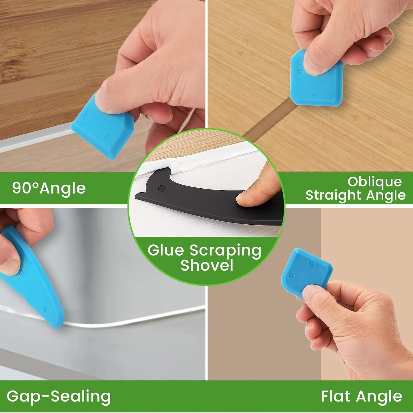 5-in-1 Caulking Tool Kit – Caulk Gun, Remover, Scraper & Finishing Set for Bathroom, Kitchen & Windows