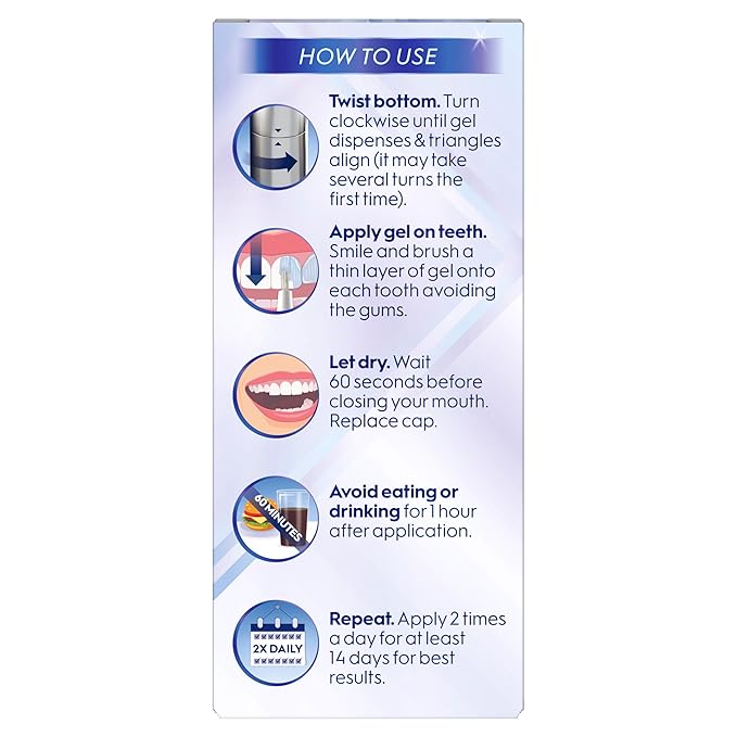 Crest 3DWhite Teeth Whitening Pen – Easy to Use, Erases Surface Stains – Up to 75 Uses per Pen – Convenient, On-The-Go Teeth Whitening Solution