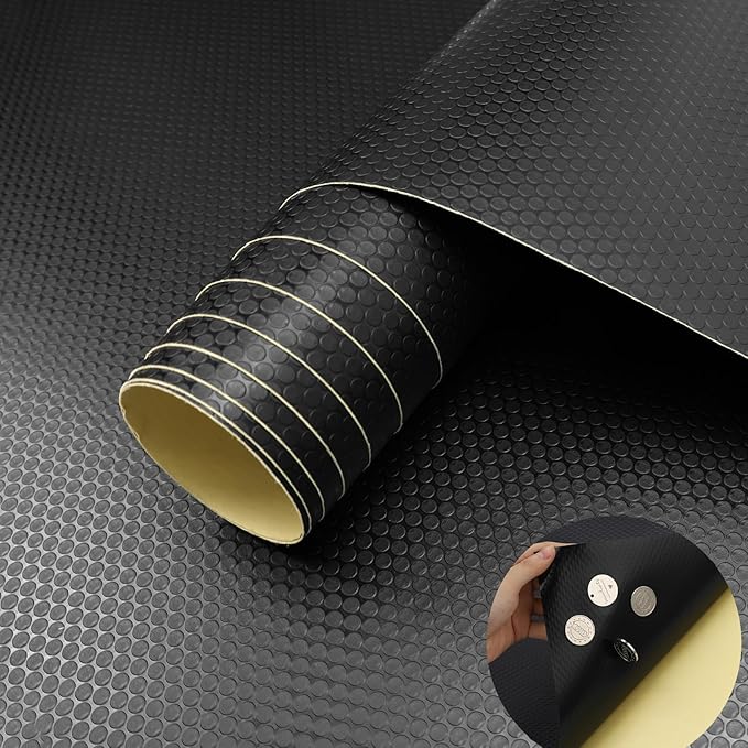WochiTV Adhesive Shelf Liner 11.8 X 360 Inches Peel and Stick Kitchen Liner for Cabinets, Drawers Removable Protector Mat Waterproof Contact Covering for Dresser Pantry Countertops Shelves, Black