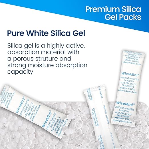 60Pcs 10 Gram Silica Gel Packs, Food Grade Moisture Absorbers, Silica Packets,Moisture Absobering for Food Storage,Desiccant Packs