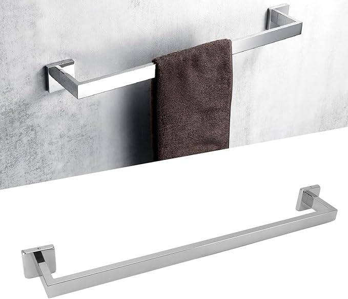 Towel Holder, 304 Stainless Steel Towel Racks for Bathroom, Premium Hand Towel Holder Wall Mounted, Includes Wall Mounting Hardware, Rustproof (40cm)