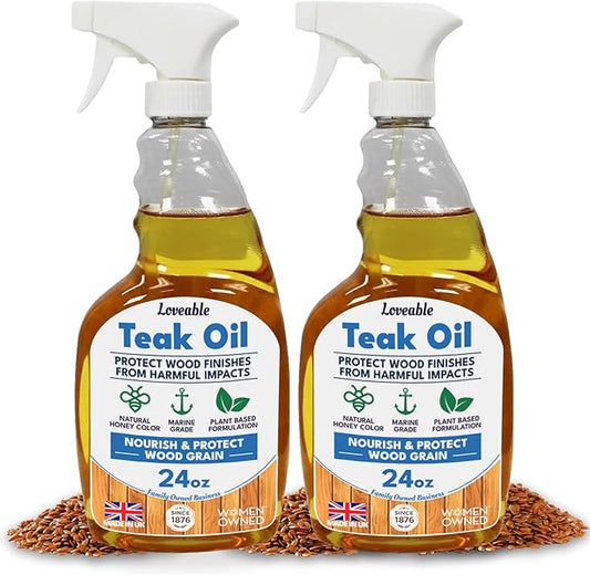 EcoDecors Loveable 24 oz Spray Bottle Teak Oil - 2 Pack