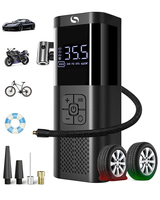Tire Inflator Portable Air Compressor, Cordless Tire Inflator - Image 1