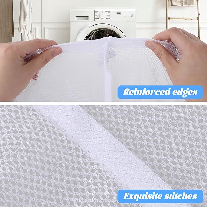 Mesh Laundry Bags, 23"x 34" Extra Large Travel Laundry Bags Heavy Duty, Washable Mesh Net Bag for Laundrys, Dorm, Hamper