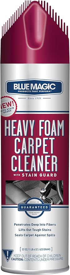 Blue Magic Heavy Foam Carpet Cleaner w/Stain Guard - 22 Ounce