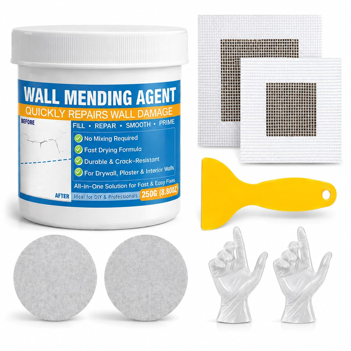 Drywall Repair Kit, 8.8 Oz Spackle Wall Repair Paste | Home Repair - Image 1