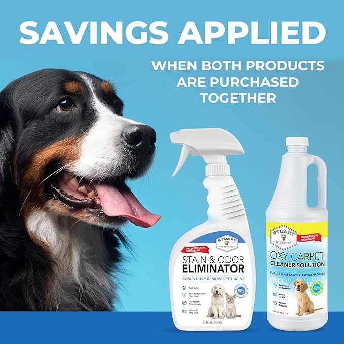 Professional Strength Oxy Carpet Cleaner Solution Deodorizer For use in any Carpet Shampooer Machine for Pet Urine and Stains 32oz.
