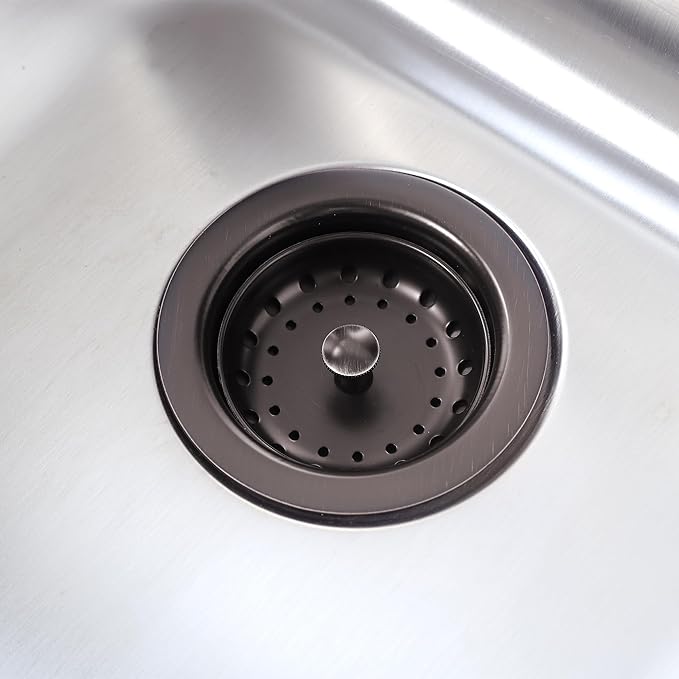 Luxier KS03-O 3-1/2 in. Drop-In Kitchen/Bar Sink Basket Strainer in Oil Rubbed Bronze