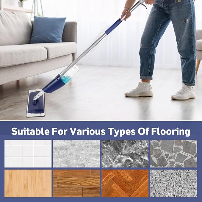 3 Pack Microfiber Cleaning Pads, Reusable Microfiber Mop Pads for 18 Inch Mop, Hardwood Floor Replacement Cleaning Mop Pads, Machine Washes