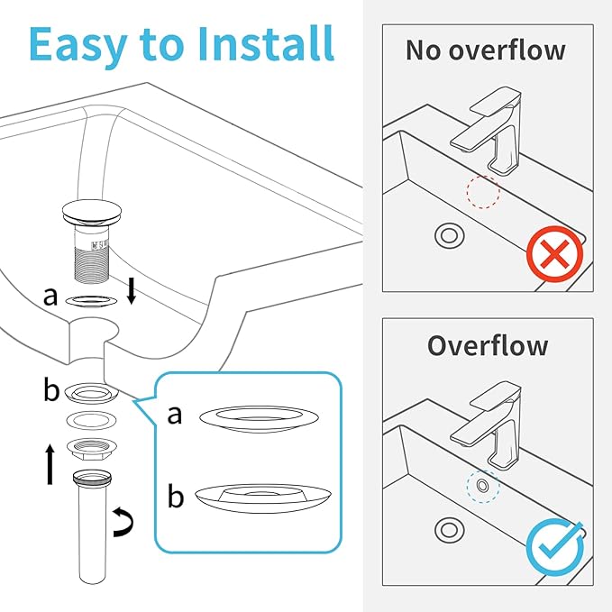 Bathroom Sink Pop Up Drain with Overflow, Vessel Sink Drain with Detachable Filter Basket, Anti-Corrosion and Anti-Clogging Sink Pop Up Drain Stopper (Brushed Gold, with Overflow)