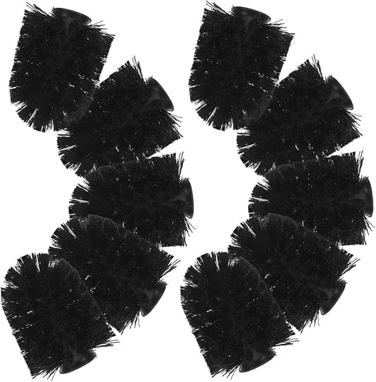 CHILDWEET 10pcs Toilet Brush Replacement Heads Heavy Duty Stainless Steel Scrubber Refills with High-Density Bristles for Deep Cleaning Toilet Bowls Quick Install Bathroom Brush Heads for