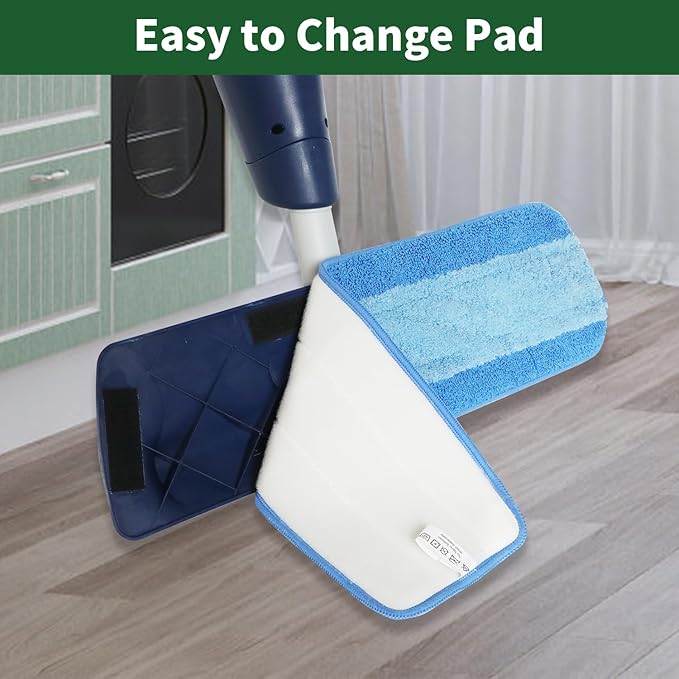 9 Pack Microfiber Cleaning Pads, Reusable Microfiber Mop Pads for 18 Inch Mop, Hardwood Floor Replacement Cleaning Mop Pads, Machine Washes