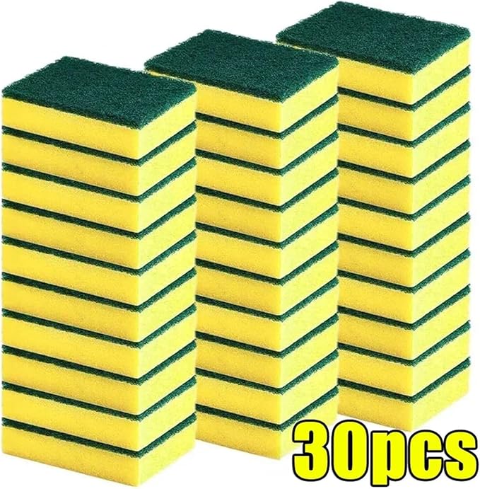 30Pcs Kitchen Dishwashing Soft Sponge Absorbent Clean Removing Kits Household