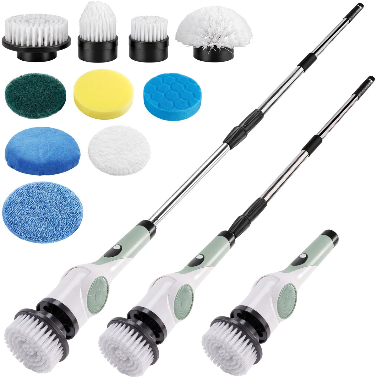 Cordless Electric Spin Scrubber with 10 Replaceable Heads - Image 1
