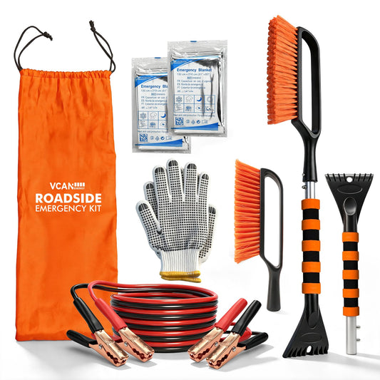 Winter Car Emergency Kit with Jumper Cables, 2-in-1 | Phone & Computer - Image 1
