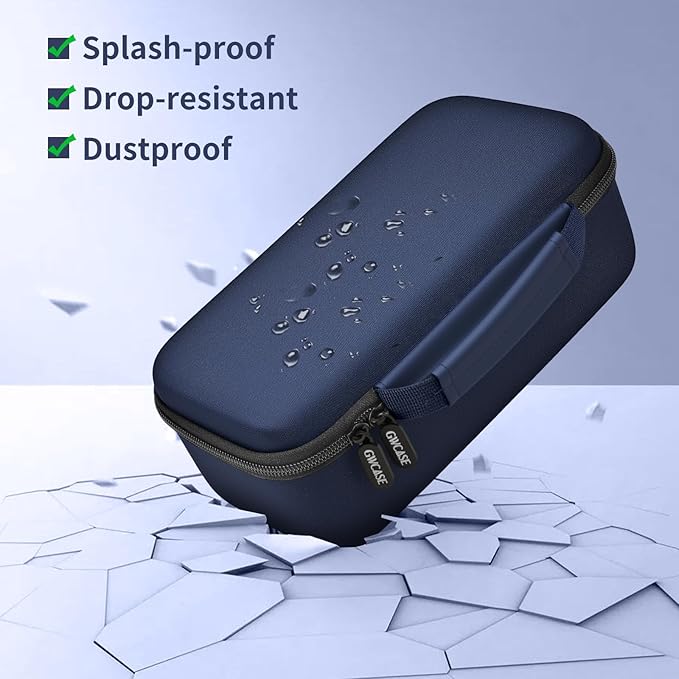 GWCASE Travel Steamer and Iron Carrying Case, Fits for DRFLASH/for Nesugar and Most Portable 2-in-1 Models Up to 10.25"x5"x4", Mesh Pocket for Accessories, Home & Travel Use (Blue-Case Only)