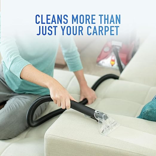 Hoover PowerScrub Deluxe Carpet Cleaner Machine, Upright Shampooer, FH50150NC + Hoover Everyday Solution, Deep Cleaning Carpet Shampoo, 128 oz Formula, AH30932