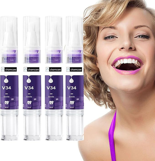 Teeth Whitening Gels Pen,Remove Stains Effective Painless Insensitive Fresh Fragrance, Travel/Dating-Friendly Color Correcting for Tooth Stain Removal (4PCS)