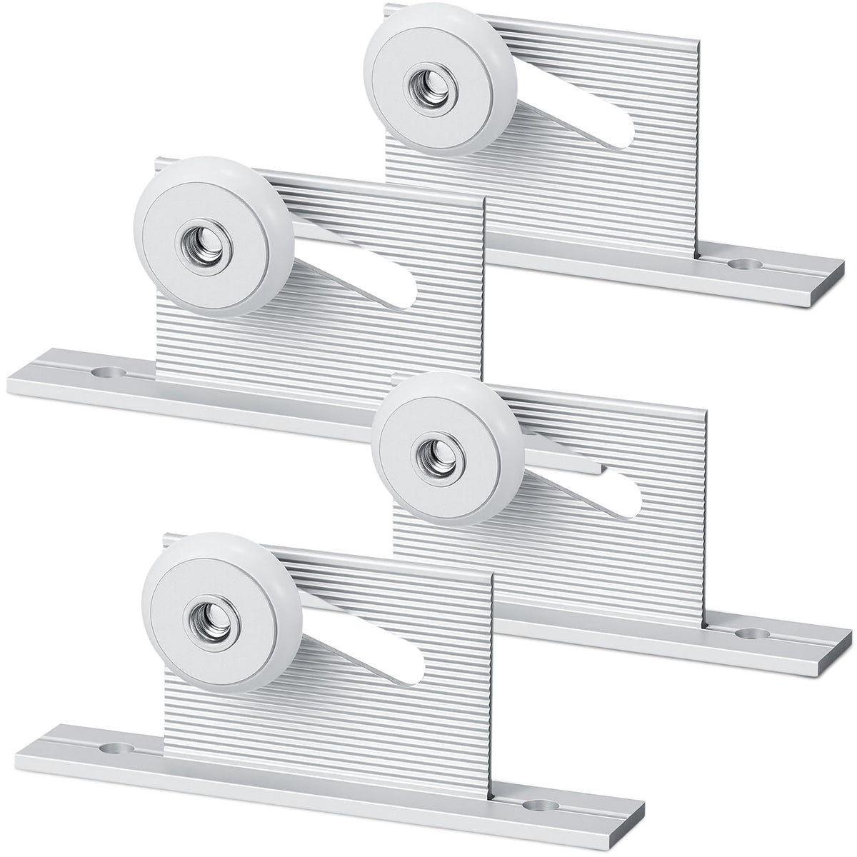 Yaocom 4 Pack 3/4" Glass Shower Door Roller Brackets, Flat - Image 1