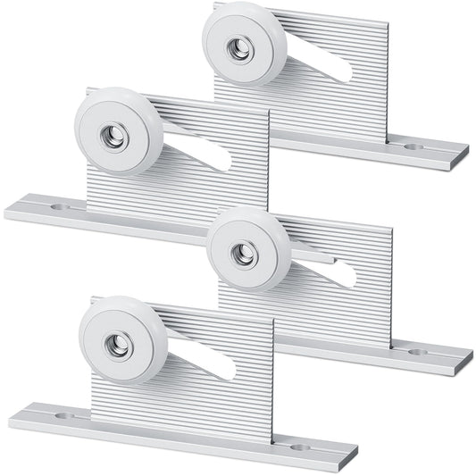 Yaocom 4 Pack 3/4" Glass Shower Door Roller Brackets, Flat - Image 1