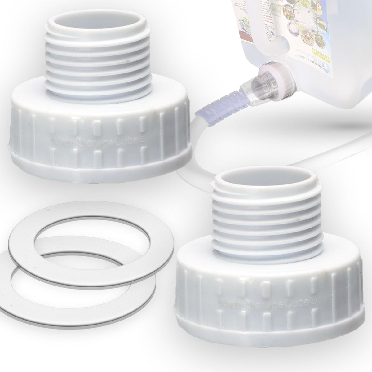 Pack of 2 Hose Connectors for Collapsible Water | Kitchen Essentials - Image 1
