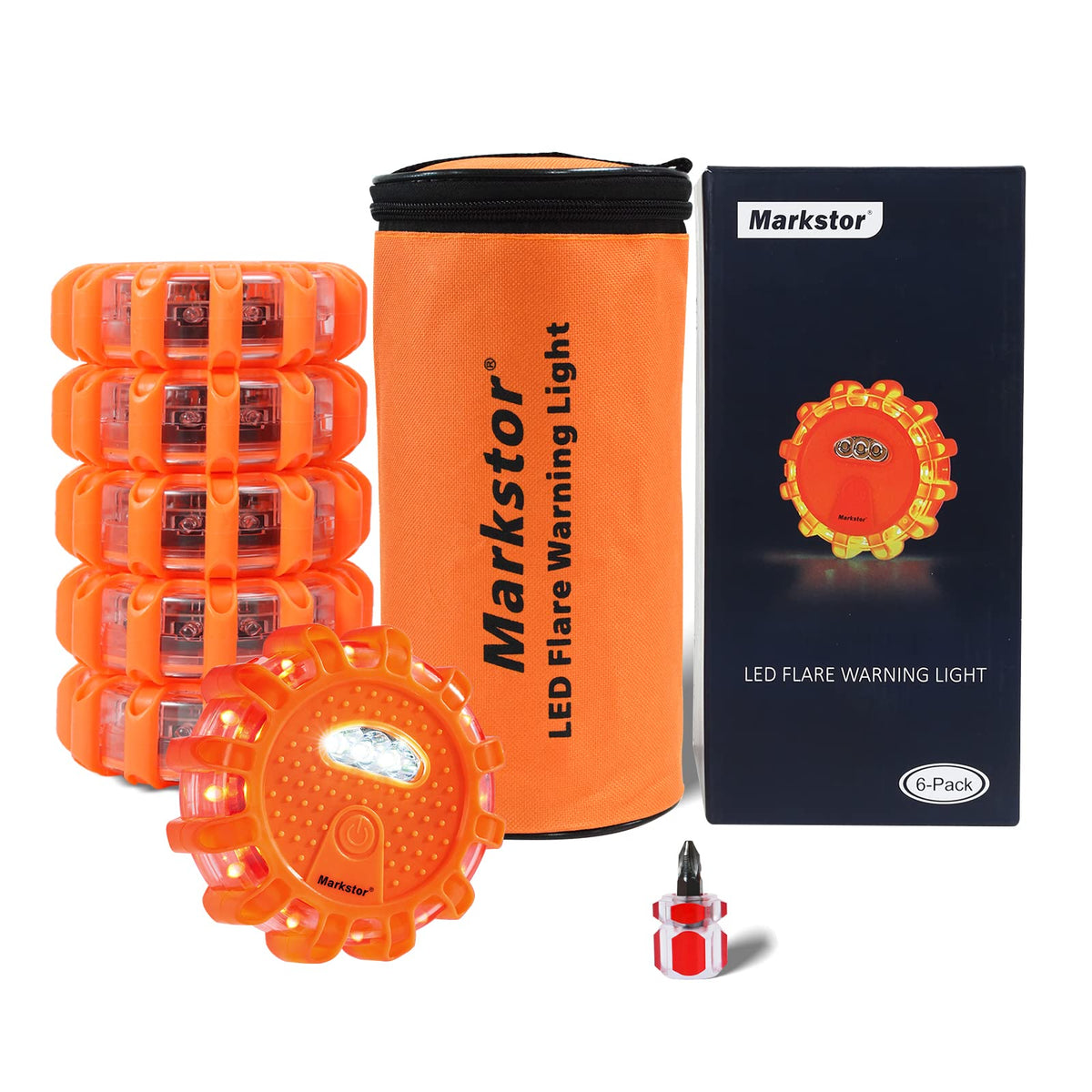 6 Pack LED Road Flare - Image 1