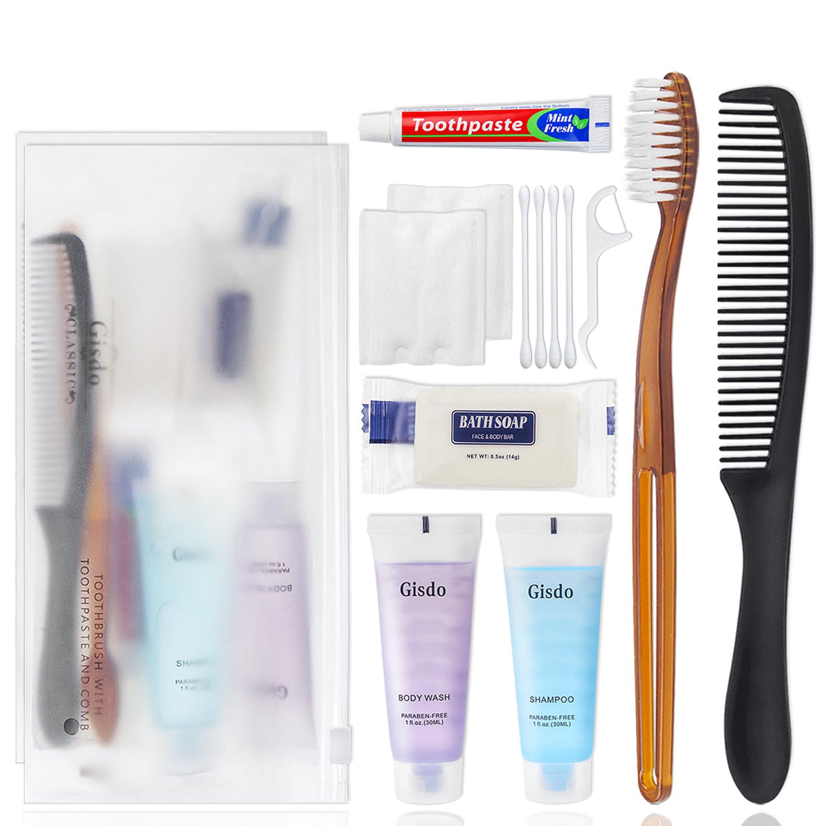 50-Pack Toiletry Kits - Personal Hygiene & Travel Kit - Image 1